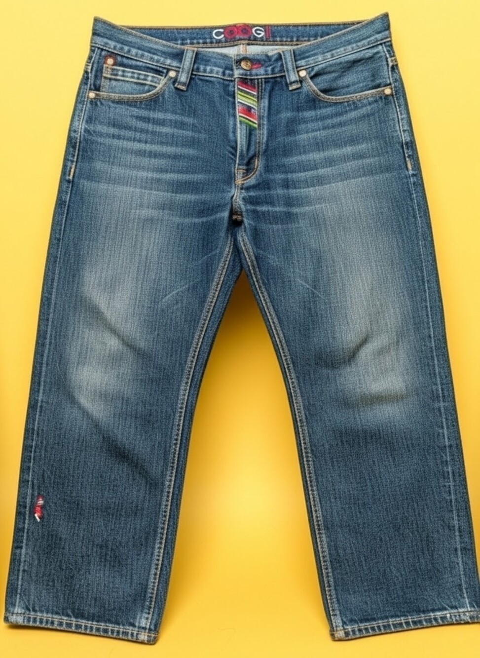 ​VTG COGGI Jeans 40x34 | Embroidered Straight Baggy Denim | Y2K Streetwear